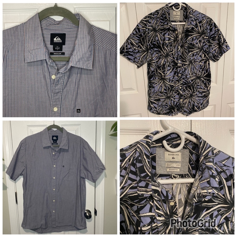 Bundle Of 2 Quicksilver Short Sleeve Button Down … - image 1